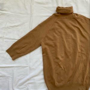 Tan ZARA quarter sleeve knit top